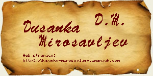 Dušanka Mirosavljev vizit kartica